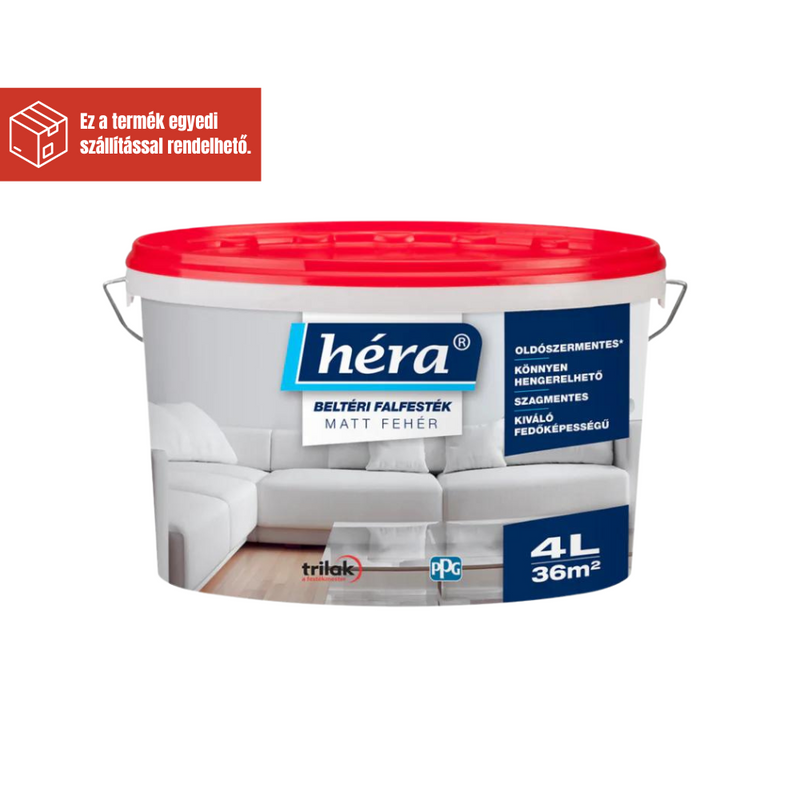 HÉRA BELTÉRI MATT FALFESTÉK FEHÉR 4L