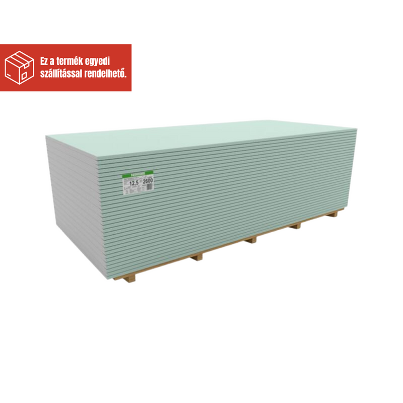 IMPREGNÁLT GIPSZKARTON LAP 12,5MM