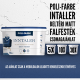 POLI-FARBE INNTALER BELTÉRI DISZPERZIÓS FALFESTÉK 15L CSOMAGAJÁNLAT