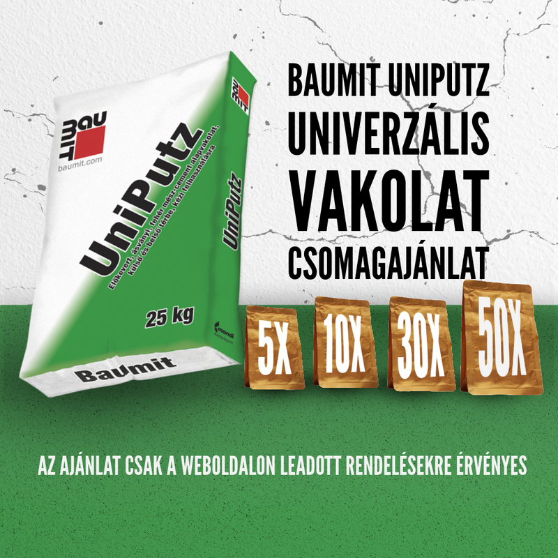 BAUMIT UNIPUTZ VAKOLAT 25KG CSOMAGAJÁNLAT