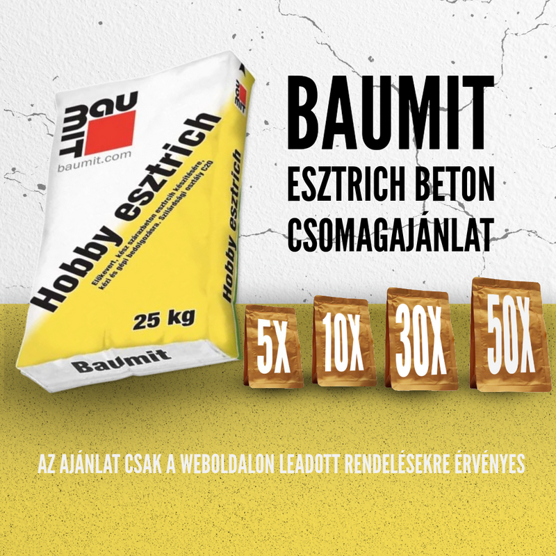 BAUMIT HOBBY ESZTRICH 25KG CSOMAGAJÁNLAT