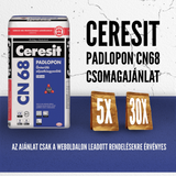 CERESIT PADLOPON CN 68 ÖNTERÜLŐ ALJZATKIEGYENLÍTŐ 25KG CSOMAGAJÁNLAT