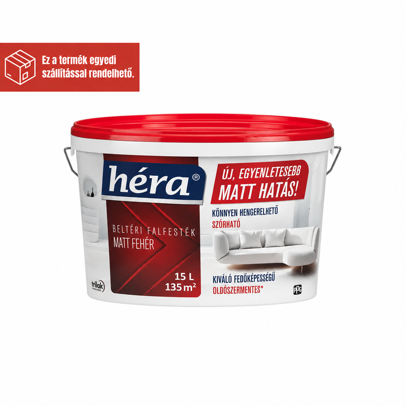 HÉRA BELTÉRI MATT FALFESTÉK FEHÉR 15L