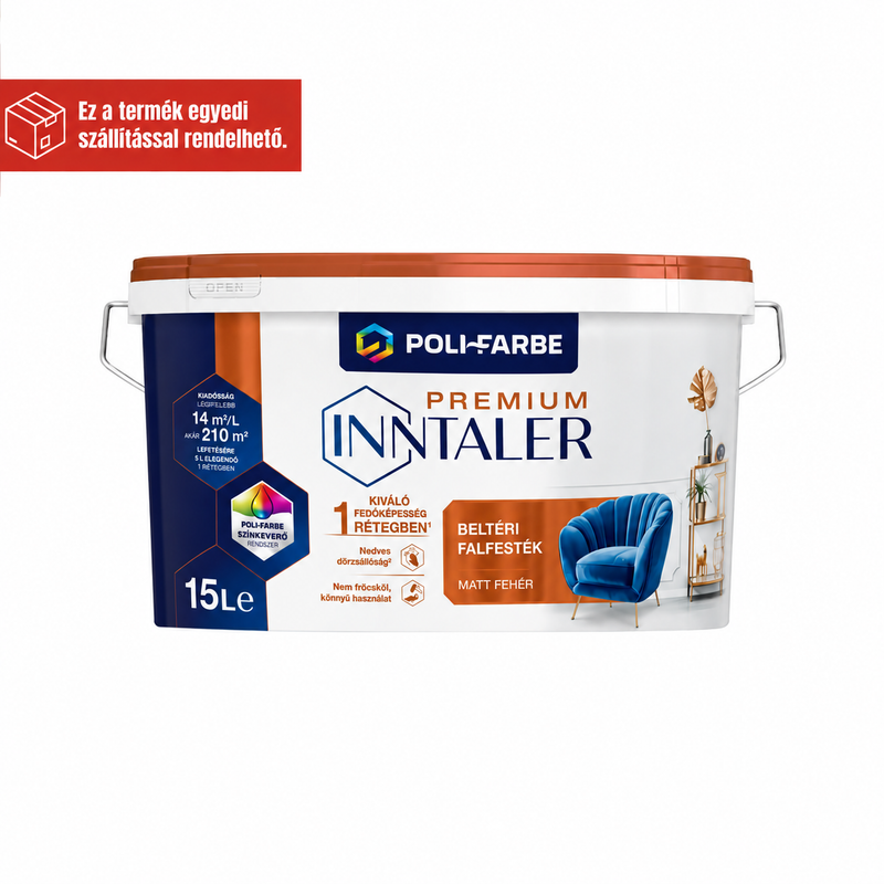 POLI-FARBE INNTALER PRÉMIUM LATEX BELTÉRI FALFESTÉK 15L