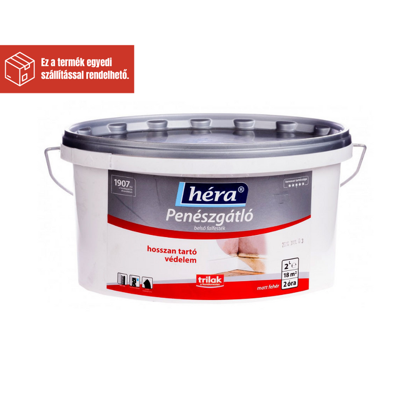 HÉRA PENÉSZGÁTLÓ BELSŐ FALFESTÉK FEHÉR 2L